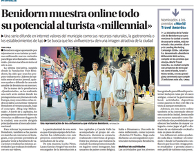 Benidorm muestra online todo su potencial al turista «millennial»