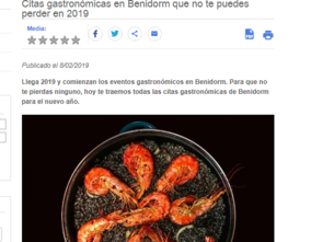 La Comunidad Valenciana se hace eco de la gastronomía de Benidorm 
