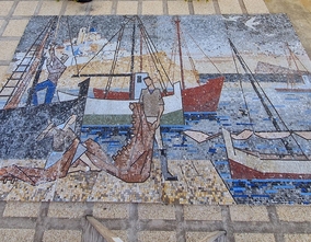 El mural de Gastón Castelló restaurado por el Ayuntamiento se exhibirá en una de las fachadas del Museu Boca del Calvari