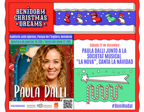 PAULA DALLI JUNTO A LA SOCIETAT MUSICAL 'LA NOVA' DE BENIDORM. "Canta a la Navidad"