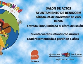 Benidorm programa para el sábado ‘Los viajes de Monipé’, un cuentacuentos para toda la familia